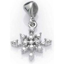 Mevafa 925 Ayar Gümüş Kar Tanesi Kadın Gümüş Kolye