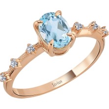 Sirius Pırlanta Pırlanta ve Sky Blue Topaz Taşlı Elena Yüzük 0447R0062
