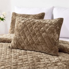 Evlen Home Collection Kapitone Kadife Yatak Örtüsü Seti Tek Kişilik Supersoft 2 Parça Yumuşak Elyaf Dolgulu Çeyizlik