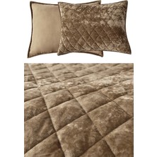 Evlen Home Collection Kapitone Kadife Yatak Örtüsü Seti Tek Kişilik Supersoft 2 Parça Yumuşak Elyaf Dolgulu Çeyizlik