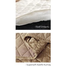 Evlen Home Collection Kapitone Kadife Yatak Örtüsü Seti Tek Kişilik Supersoft 2 Parça Yumuşak Elyaf Dolgulu Çeyizlik