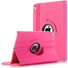 HTstore Apple iPad 9.7 2018 Htstore  Dönebilen Standlı Kılıf-Pembe