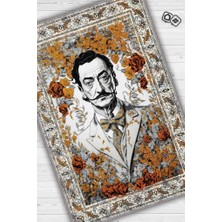 Homshtag Salvador Dali ,Modern Çiçek Desenli Art Deco Vintage Halı,Çok Renkli Maksimalist Halı