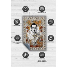 Homshtag Salvador Dali ,Modern Çiçek Desenli Art Deco Vintage Halı,Çok Renkli Maksimalist Halı