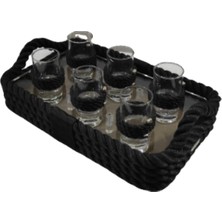 Tienda By Jale Shot Bardaklı Tepsi – Marin Tarz Yat & Tekne İçecek Sunum Tepsisi