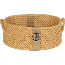 Tienda By Jale Peştamal Sepeti – Marin Tarz Yat & Tekne Havlu ve Tekstil Saklama Sepeti