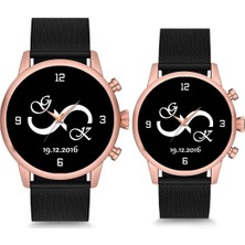 Stony Sade Sonsuzluk Isimli ve Tarihli Çift Sevgili Kol Saati