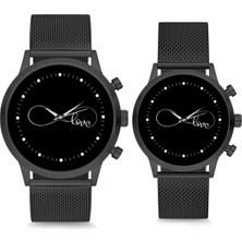 Stony Siyah Sonsuzluk Love Çift Sevgili Kol Saati