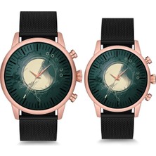 Stony Çift Saatleri Sevgili Saati Sade Yeşil Tasarım Çift Kol Saati