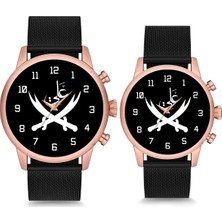 Stony Çift Saatleri Sevgili Saati Siyah Zulfikar Çift Kol Saati