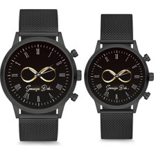 Stony Sonsuza Dek Siyah Sonsuzluk Çift Sevgili Kol Saati