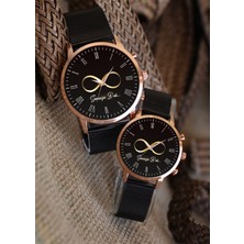 Stony Çift Saatleri Sevgili Saati Sonsuzluk Sonsuza Dek Bay Bayan Siyah Sevgililer Günü Hediyesi