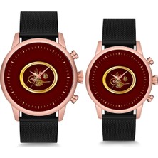 Stony Çift Saatleri Sevgili Saati Osmanlı Tuğrası Kırmızı Çift Kol Saati