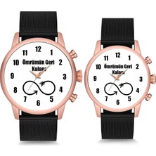 Stony Çift Saatleri Sevgili Saati Ömrümün Geri Kalanı Beyaz Çift Kol Saati