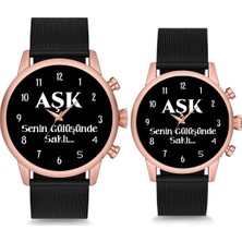 Stony Çift Saatleri Sevgili Saati Aşk Gülüşünde Saklı Çift Kol Saati