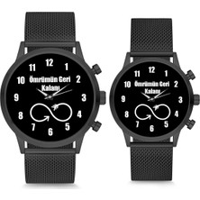 Stony Çift Saatleri Sevgili Saati Siyah Ömrümün Geri Kalanı Çift Kol Saati