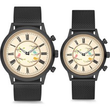 Stony Çift Saatleri Sevgili Saati Romen Rakam Daldaki Kuşlar Çift Kol Saati