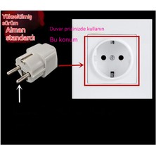 Plug Evrensel Evrensel Alman Standardı Seyahat Apple Şarj Fişi Dönüştürücü (Yurt Dışından)