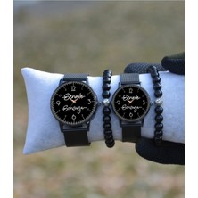 Stony Çift Saatleri Sevgili Çift Kol Saatleri Bay Bayan Bileklikli Seninle Sonsuza Sevgililer Günü