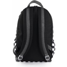 United Colors Of Benetton Çift Bölmeli Okul Sırt Çantası Kareli Siyah / 03780