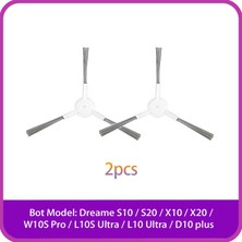 Dreame S10/S20/X10/X20/W10S Pro/ L10S Ultra /L10 Ultra/ D10 Plus Robot Elektrikli Süpürge Için Yan Fırça (Yurt Dışından)