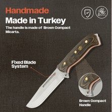 Kam Knife El Yapımı  Bıçak - R45 Çelik - Tr 209 R45 Kahverengi