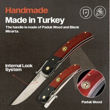 Kam Knife El Yapımı Kılıflı Koç Çakı - Outokumpu 4116 Çelik - Koç 4116 Paduk Siyah