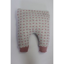 Linora Baby Işlemeli Balon Kol Bandana Detaylı 3'lü Kız Bebek Takımı