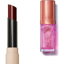 Avon Tinted Lip Balm Renkli Dudak Balmı Plum ve Avon True Dudak Bakım Yağı Shimmering Petal 7ml 2li Set