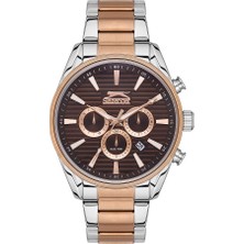 Slazenger SL.09.2111.2.03 Çelik Rose Gold/gri 45 mm Erkek Kol Saati