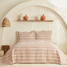 Karaca Home x Arslantepe Bordo Siyah Çift Kişilik Yatak Örtüsü