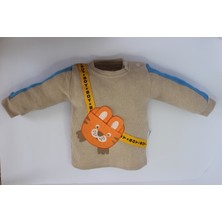 Linora Baby Aslanlı Fular Detaylı 3'lü Erkek Bebek Takım