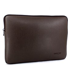 Derise Club Unisex Kahverengi Renk Orta Boy 13 ve 14 Inç Laptop Kılıfı, MACBOOK ve  Notebook Çantası