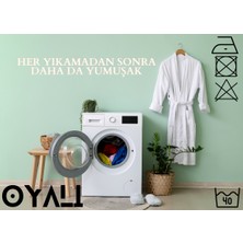 Oyalı Kapsonlu Lux Bornoz Erkek Kadın Yumuşacık Antialerjik Pamuk Boroz Aile Takimi Set Ceyiz Hediye Dugun Bayan