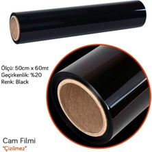 Niken Çizilmez 50 cm x 60 mt %20 Black Cam Filmi