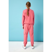 Perendi City Of Baskılı Kız Çocuk Sweatshirt Gül Kurusu