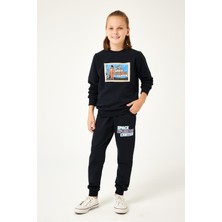 Perendi Space Detaylı Erkek Çocuk Takım Lacivert