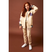 Perendi 1992 Baskı Detaylı Kız Çocuk Kolej Ceket Taş