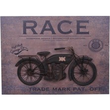 Mevafa Motorsiklet Tablo Pano Dekoratif Vintage Ev Ofis Hediyelik