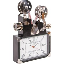 Mevafa Saat Projektör Alüminyum Vintage Dekoratif Ev Ofis Hediyelik