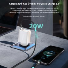 Rosstech 20W Pd Hızlı Şarj Adaptörü + 66W Type-C To Type-C Dijtal Ekranlı Hızlı Şarj Kablosu Seti