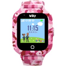 Wiky Watch 4s Kamuflaj Pembe Görüntülü Görüşmeli Akılı Çocuk Saati