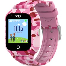 Wiky Watch 4s Kamuflaj Pembe Görüntülü Görüşmeli Akılı Çocuk Saati