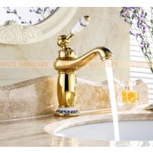 Banyo Lavabo Bataryası Altın Dore Yeni Model Seramikli 5 Yıl Garantili