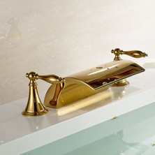 Banyo Lavabo Küvet Jakuzi Bataryası Altın Dore Ankastre Gold Şelale Yeni