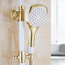 Kapadokya Style Banyo Bataryası Duş Seti Beyaz Gold