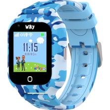 Wiky Watch 4s Kamuflaj Mavi Görüntülü Görüşmeli Akılı Çocuk Saati