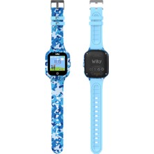 Wiky Watch 4s Kamuflaj Mavi Görüntülü Görüşmeli Akılı Çocuk Saati