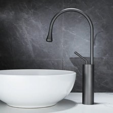 Banyo Çanak Lavabo Bataryası Antrasit Gri Yeni Model  5 Yıl Garantili