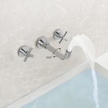 Banyo Lavabo Bataryası Ankastre Krom Set Sıva Altı Dahil